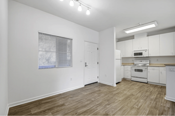Kitchen with white appliances